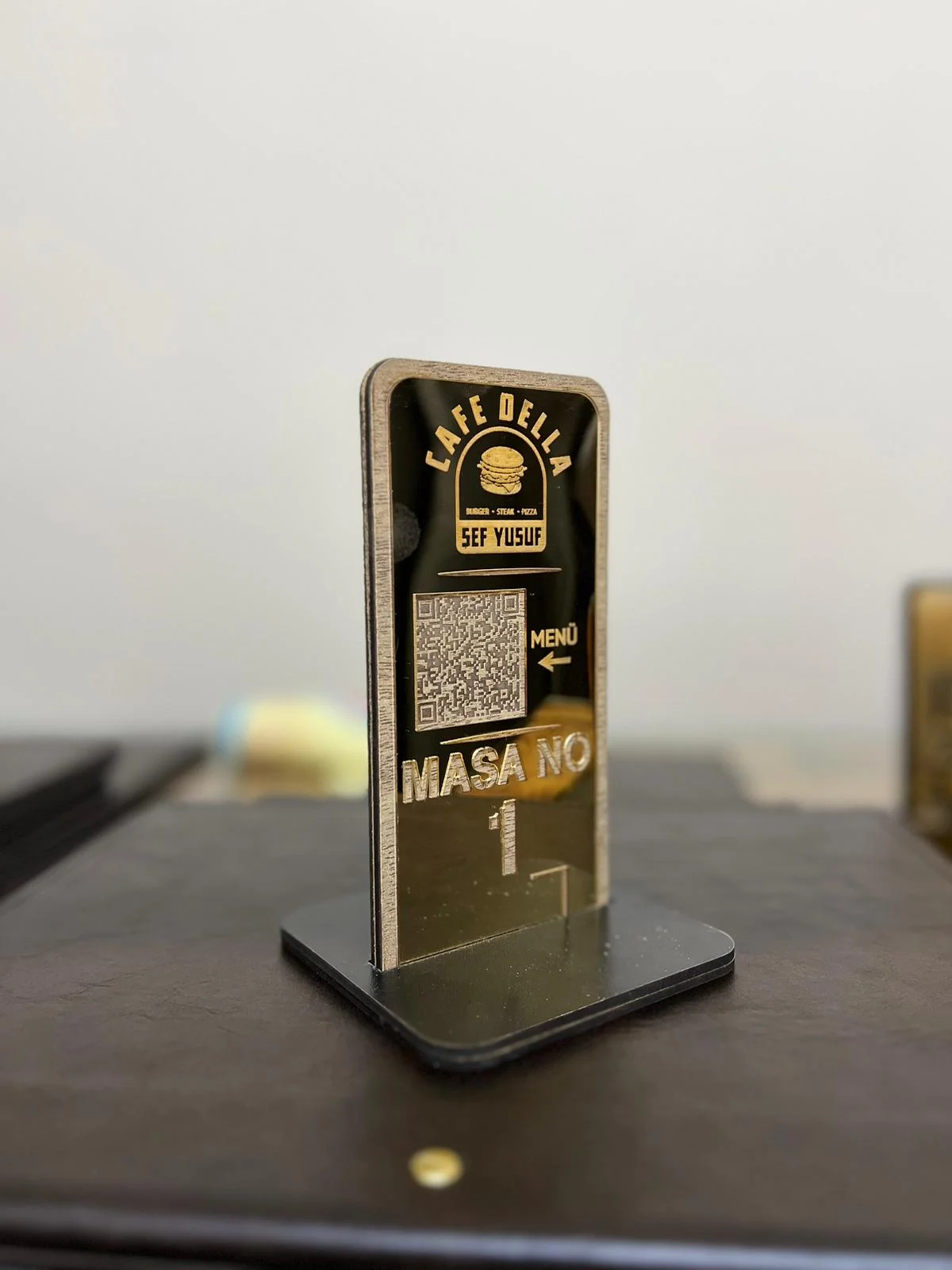 Masa Numaralı QR Kod Logo Baskılı – MN102