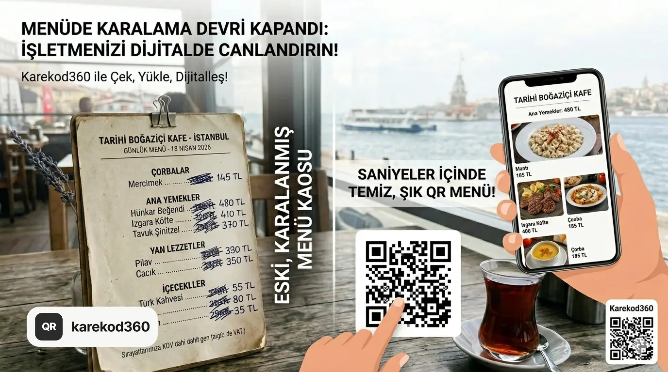 Menüde Karalama Devri Kapandı: İşletmenizi Saniyeler İçinde Dijitalleştirin!